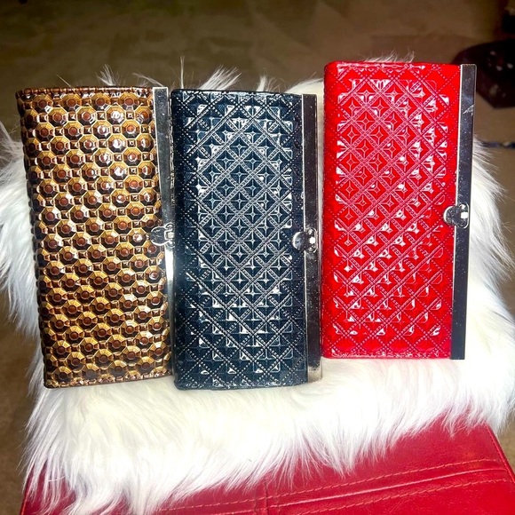 ASHBURN   Wallet Set Red, Blue, Brown - Picture 2 of 8